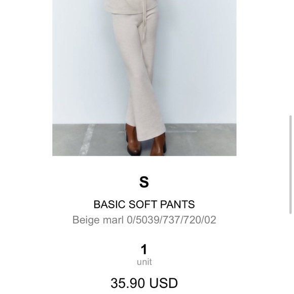 ZARA knit pants. Basic soft pants - Picture 2 of 6